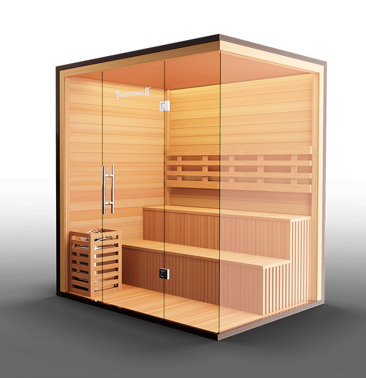 Medical Breakthrough Traditional 8 Plus Infrared 3-5 Person Sauna Outdoor Sauna Medical Breakthrough