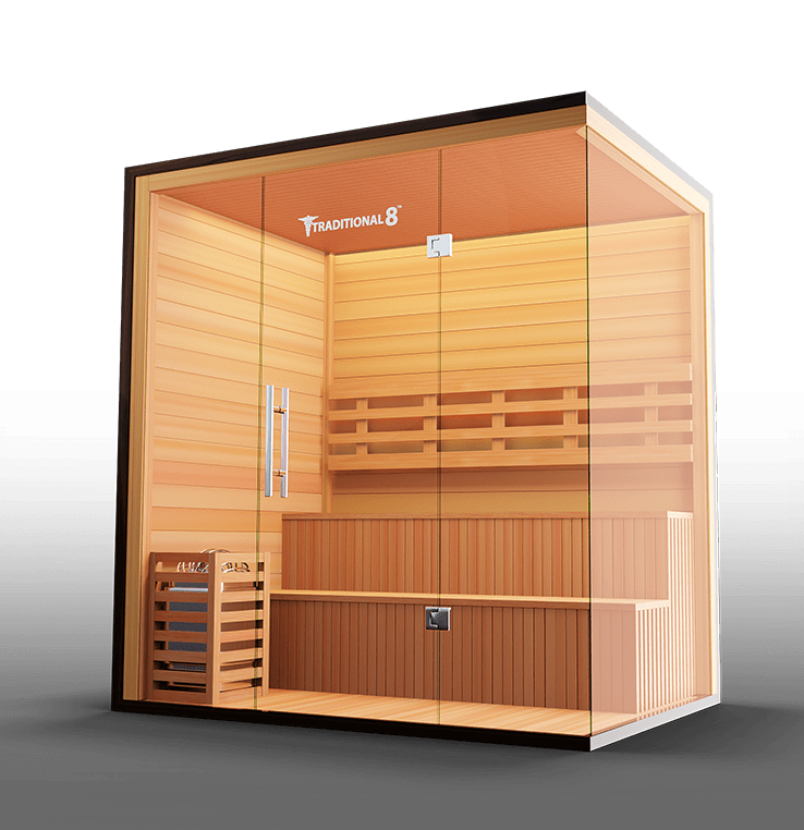 Medical Breakthrough Traditional 8 Plus Infrared 3-5 Person Sauna Outdoor Sauna Medical Breakthrough
