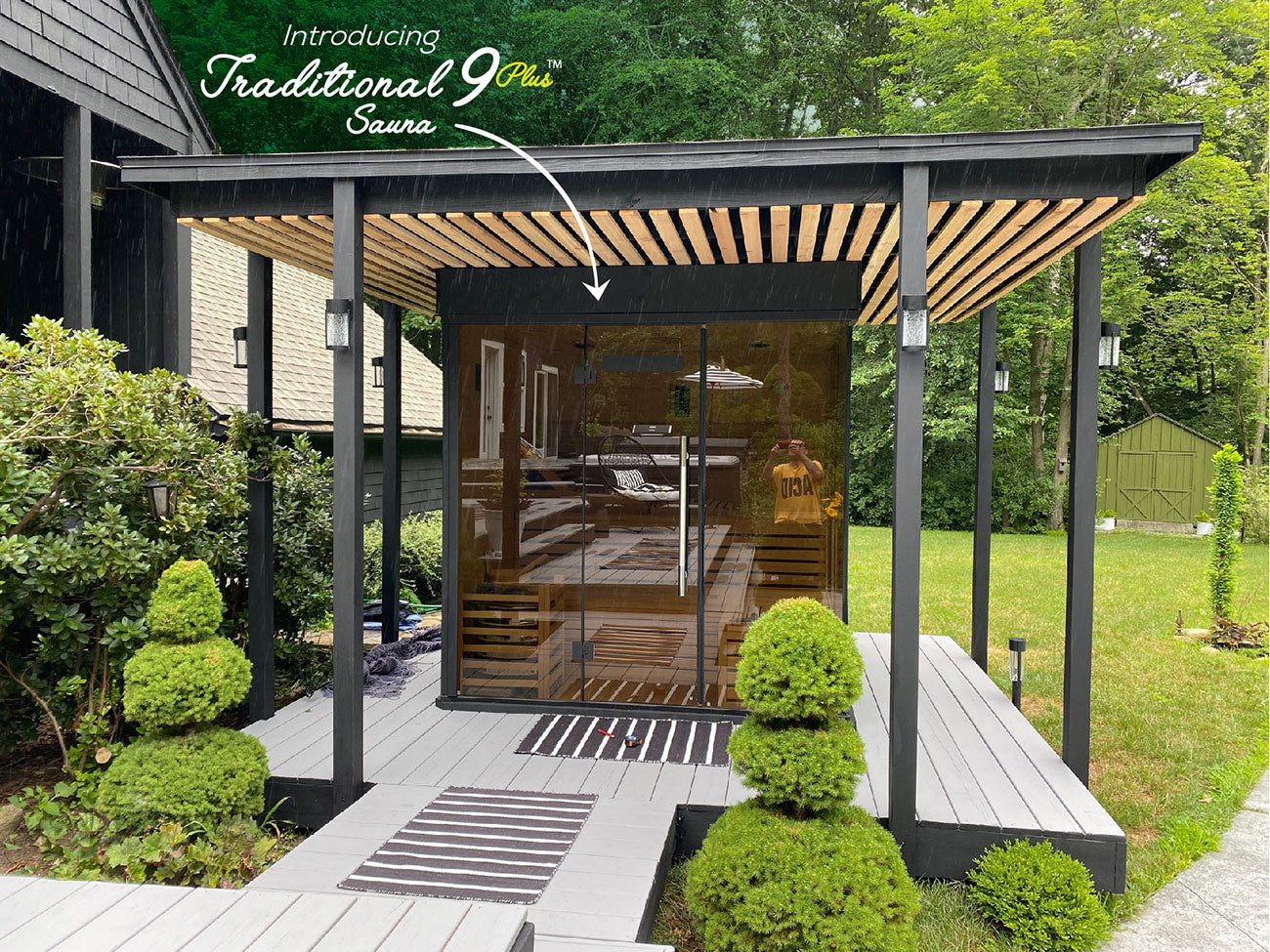 Medical Breakthrough Traditional 9 Plus Infrared 4-6 Person Sauna Outdoor Sauna Medical Breakthrough