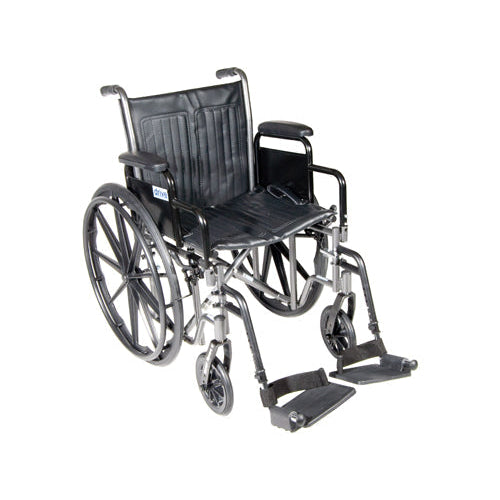 Drive Medical Wheelchair 18 Inches Fixed Arms Swing away foot Rests Dual Axle K1/K2 Drive Medical Default Title