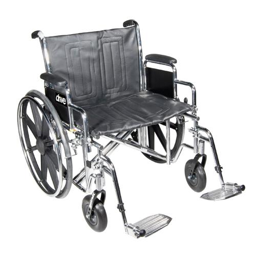 Drive Medical Standard Dual-Axle 24 Wheelchair with Removable Desk Arms & Swing Away Footrests Drive Medical