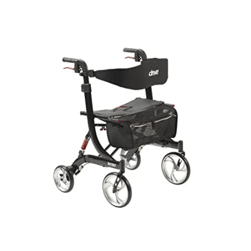 Drive Medical Bariatric Heavy Duty Nitro Rollator black Drive Medical Default Title