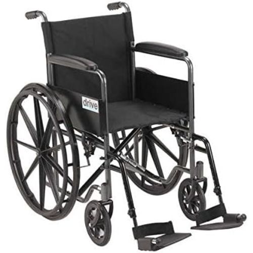 Drive Medical Wheelchair 18 with Fixed Full Arms & Swingaway Det Footrests Wheelchairs - Standard Drive Medical