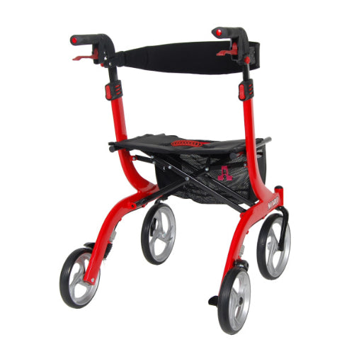 Drive Medical 4 wheels Nitro Rollator with 10inch Casters, Red Rollators Drive Medical