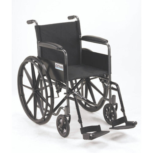Drive Medical Wheelchair 18 with Fixed Full Arms & Swingaway Det Footrests Drive Medical Default Title