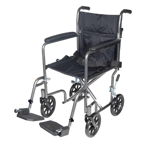 Drive Medical Transport Wheelchair 17 inch, Silver Vein Finish Drive Medical Default Title