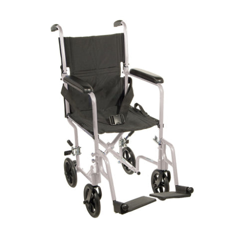 Drive Medical Transport Wheelchair 19 inch Height, Silver Vein Finish Drive Medical Default Title