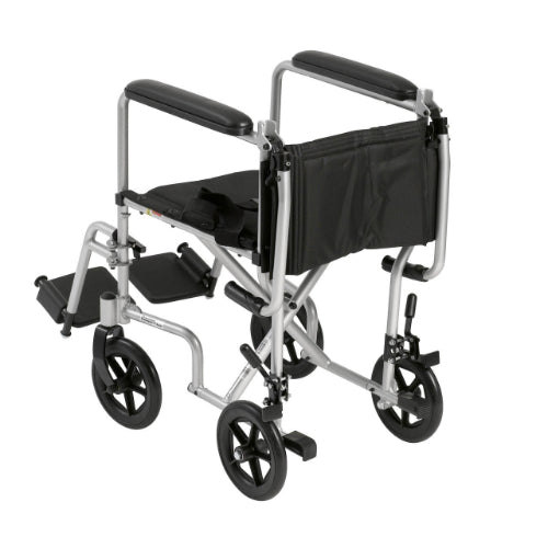 Drive Medical Transport Wheelchair 19 inch Height, Silver Vein Finish Drive Medical