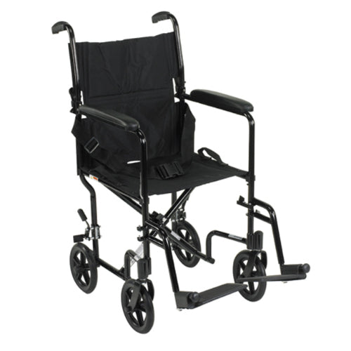Drive Medical Wheelchair Transport Lightweight Blue 19 Drive Medical Default Title