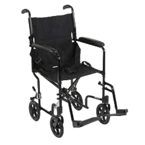 Drive Medical Wheelchair Transport Lightweight Black 19  Drive Medical