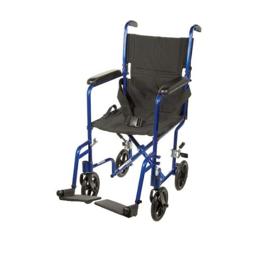 Drive Medical Wheelchair Transport Lightweight Blue 17 Drive Medical
