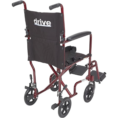 Drive Medical Wheelchair Transport Lightweight Red 19 Wheelchairs Drive Medical