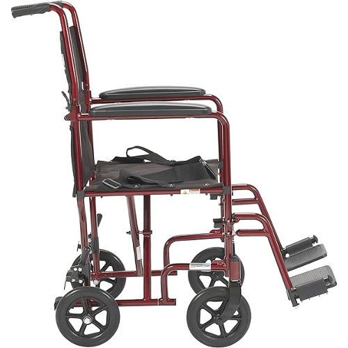 Drive Medical Wheelchair Transport Lightweight Red 19 Wheelchairs Drive Medical