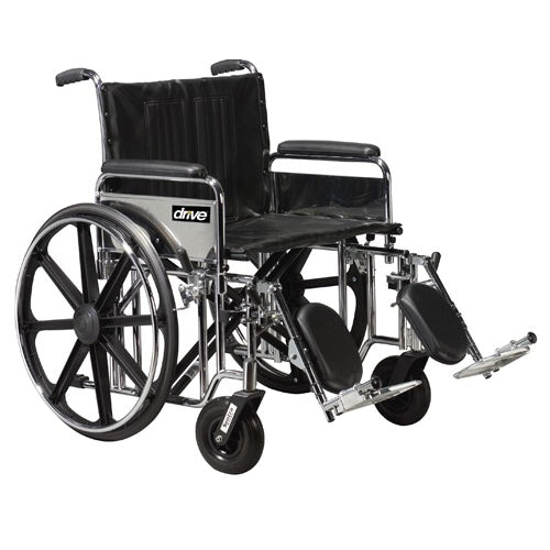 Drive Medical Wheelchair Bariatric 20 Wide with Rem Desk Arms Swing away footrests Drive Medical