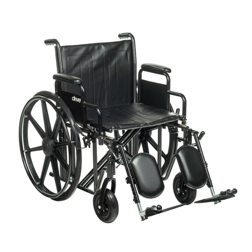 Drive Medical Wheelchair Econ Rem Full Arms 20 with Swing-Away Footrests Drive Medical Default Title