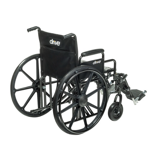 Drive Medical Wheelchair Econ Rem Full Arms 20 with Swing-Away Footrests Drive Medical