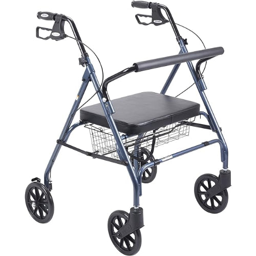 Drive Medical Rollator Oversize With Loop Bk Blue Bariatric Steel/10215BL-1 Drive Medical Default Title