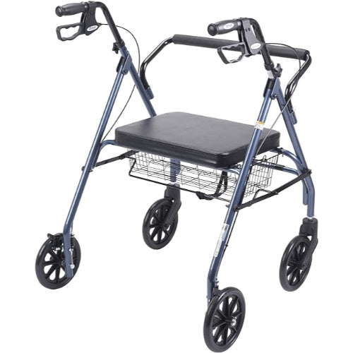 Drive Medical Rollator Oversize With Loop Bk Blue Bariatric Steel/10215BL-1 Drive Medical