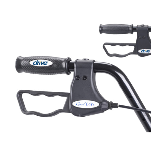 Drive Medical Rollator Oversize With Loop Break Red Bariatric Steel(10215RD-1) Drive Medical