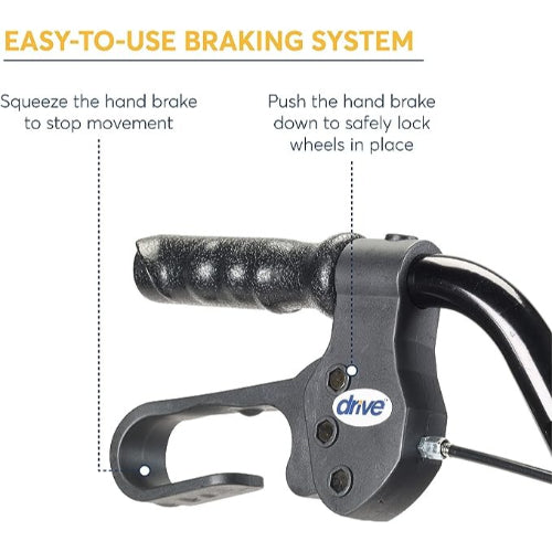 Drive Medical Duet Rollator/Transport Chair Burgundy Drive Medical