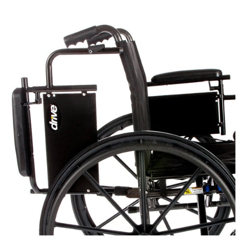 Drive Medical Cruiser X4 Wheel Chair 18 Inches with Elevating Leg Rests And Height AdjustableFlip-Back Full Arms Drive Medical