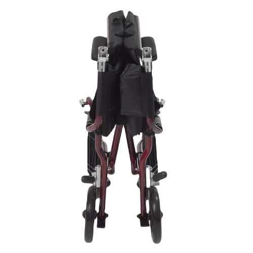 Drive Medical Fly-Lite Transport Chair Burgundy 19 Wheelchair - Transport Drive Medical