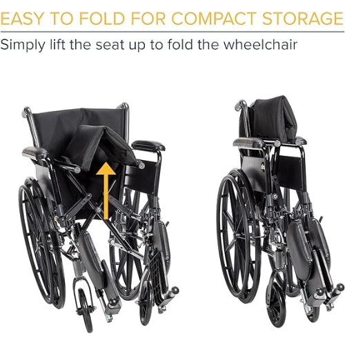 Drive Medical K3 Cruiser III Light Weight Wheelchair with Detachable Desk Arms And Elevating Leg Rests Drive Medical