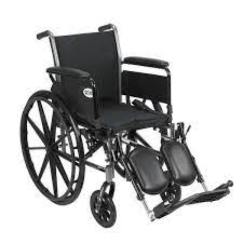 Drive Medical K3 Wheelchair Light Weight 16 with Detachable full arms & Elevating Legrests Cruiser III Drive Medical