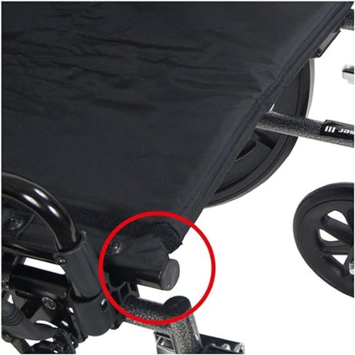 Drive Medical K3 Wheelchair Light Weight 20 Inches with Detachable full arms And Elevating Legrests Cruiser III Drive Medical