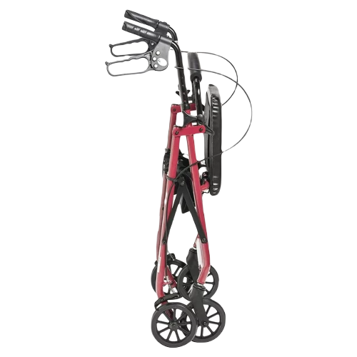 Drive Medical Rollator Aluminum walker Fold-Up And Removable Back Padded Seat Red Rollator Parts & Accessories Drive Medical