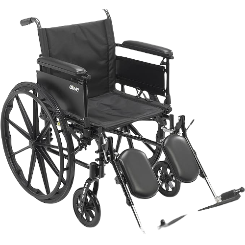 Drive Medical Wheelchair 16 Dual Axle Detachable Full Arms ELR's Walker Accessories Drive Medical Default Title