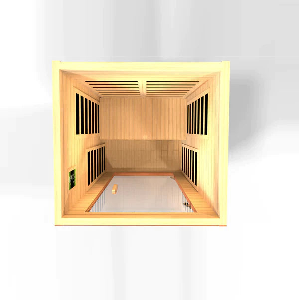 Dynamic Avila Elite 1-2 Person Ultra Low EMF FAR Infrared Sauna (Honey Dark Stain) INFRARED SAUNA Dynamic Saunas