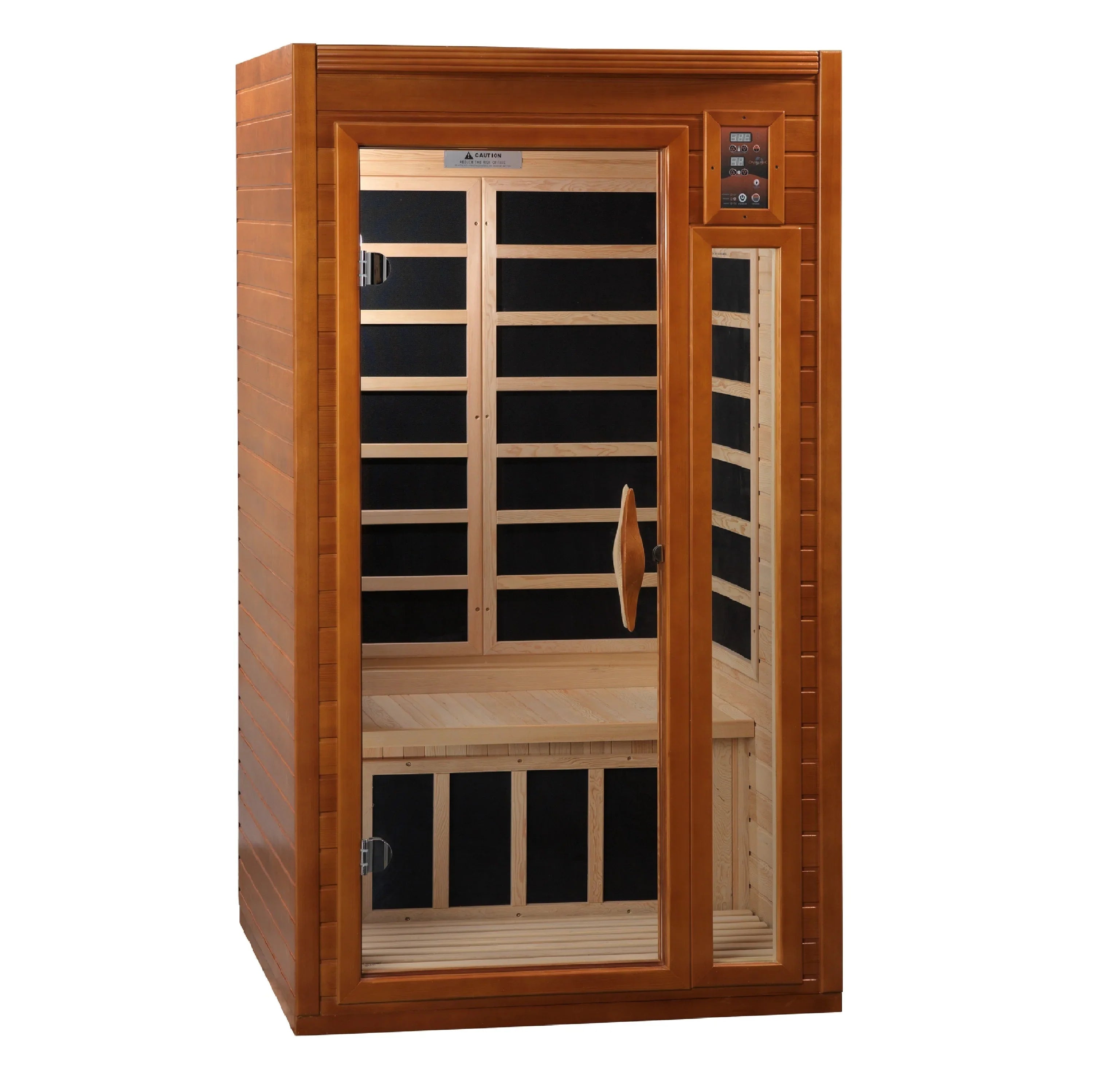 Dynamic San Marino Elite Edition 2-Person Ultra Low EMF Far Infrared Sauna (Honey Dark Stain) DYN-6206-01 Elite INFRARED SAUNA Dynamic Saunas
