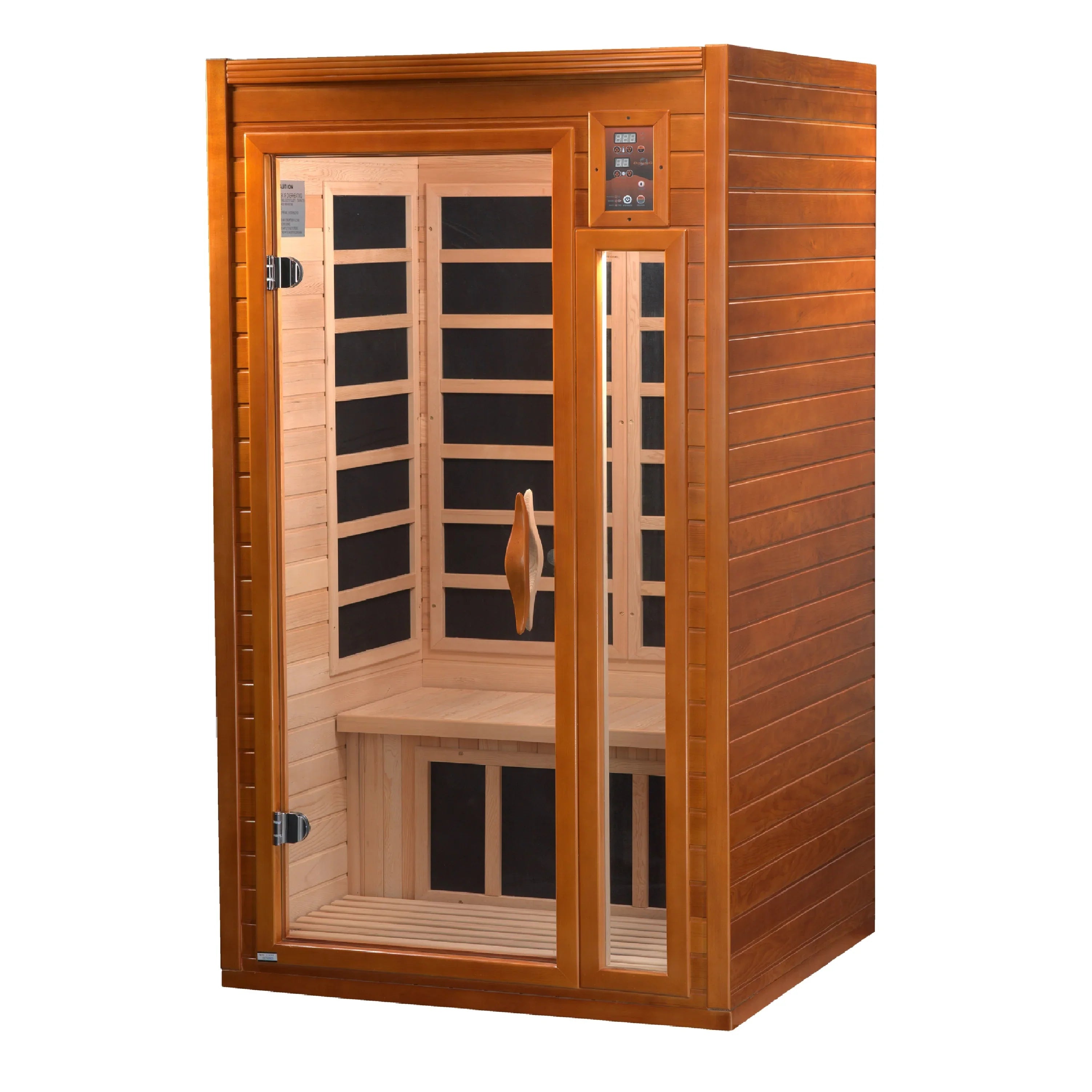 Dynamic San Marino Elite Edition 2-Person Ultra Low EMF Far Infrared Sauna (Honey Dark Stain) DYN-6206-01 Elite INFRARED SAUNA Dynamic Saunas