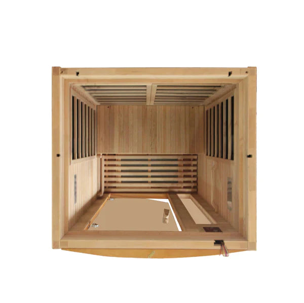 Dynamic Barcelona Elite 2 Person Ultra Low EMF Far Infrared Sauna (Honey Dark Stain) INFRARED SAUNA Dynamic Saunas