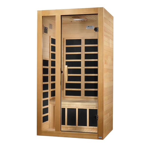 Dynamic Gracia 1-2 Person Low EMF FAR Infrared Sauna Canadian Hemlock INFRARED SAUNA Dynamic Saunas
