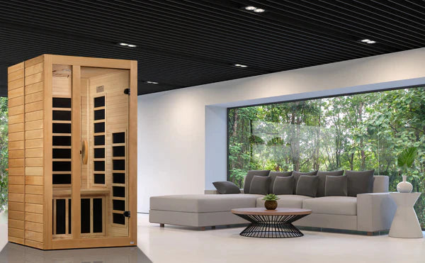 Dynamic Gracia 1-2 Person Low EMF FAR Infrared Sauna Canadian Hemlock INFRARED SAUNA Dynamic Saunas
