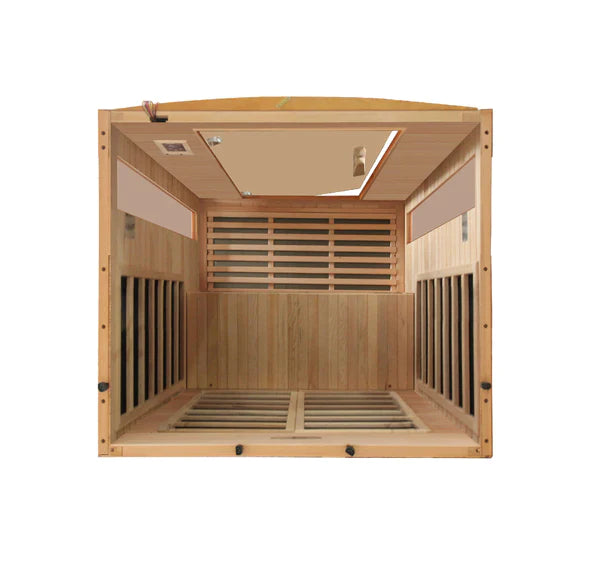 Dynamic Versailles 2- Person Low EMF Far Infrared Sauna (Honey Dark Stain) INFRARED SAUNA Dynamic Saunas