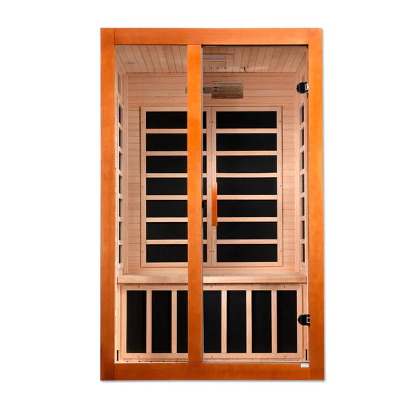 Dynamic Santiago 2 Person Ultra Low EMF FAR Infrared Sauna (Honey Dark Stain) INFRARED SAUNA Dynamic Saunas