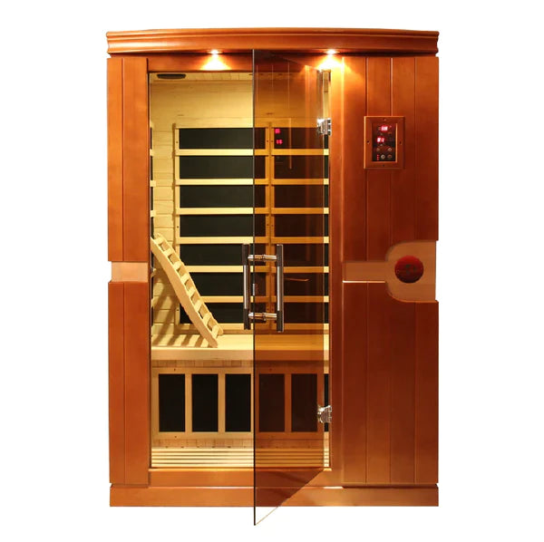 Dynamic Venice Edition 2-Person Ultra Low EMF Far Infrared Sauna (Honey Dark Stain) DYN-6210-01 Elite INFRARED SAUNA Dynamic Saunas