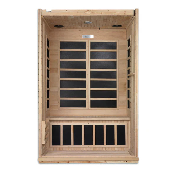 Dynamic Venice Edition 2-Person Ultra Low EMF Far Infrared Sauna (Honey Dark Stain) DYN-6210-01 Elite INFRARED SAUNA Dynamic Saunas