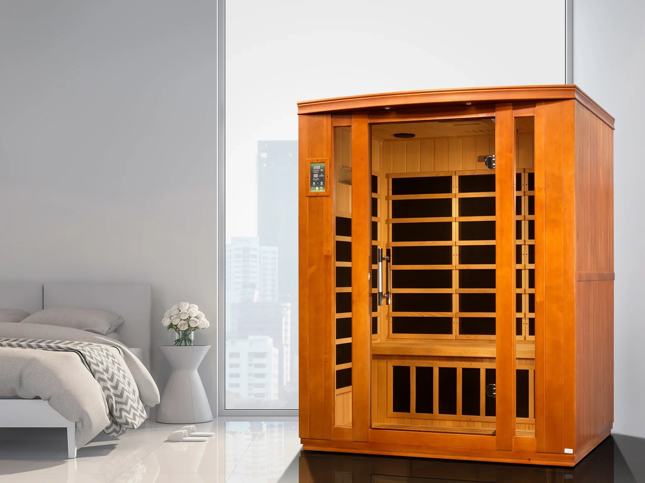 Dynamic Bellagio 3 Person Low EMF Far Infrared Sauna DYN-6306-02 INFRARED SAUNA Dynamic Saunas