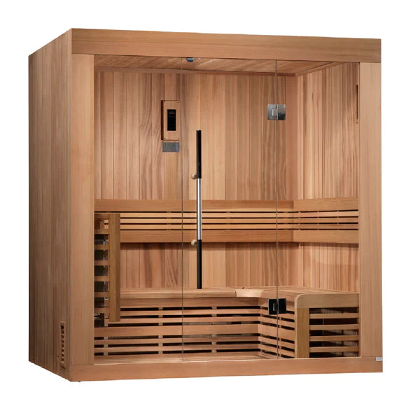 Golden Designs Copenhagen 3 Person Traditional Sauna (Canadian Red Cedar) (Heater Included) INFRARED SAUNA Golden Designs