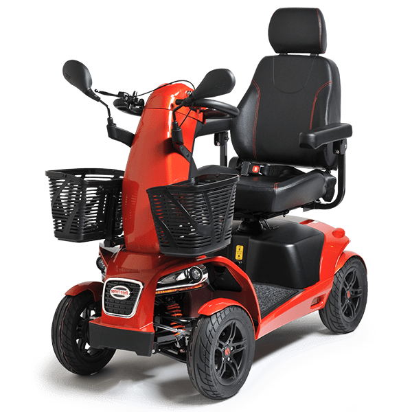 FreeRider FR1 All Terrain Heavy Duty 4-Wheel Mobility Scooter Mobility Scooters FreeRider USA Metallic Orange 50ah Battery