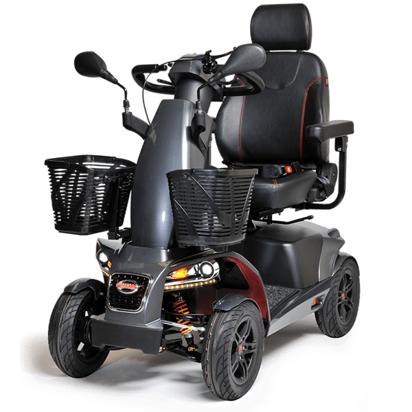 FreeRider FR1 All Terrain Heavy Duty 4-Wheel Mobility Scooter Mobility Scooters FreeRider USA Mettalic Gray 50ah Battery