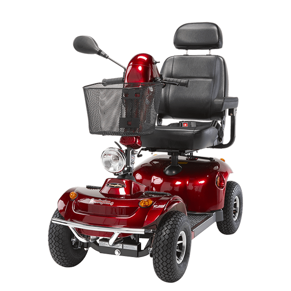 FreeRider FR 510 F II 4-Wheel Bariatric Scooter Mobility Scooters FreeRider USA FR 510F 11 Red w/36ah Battery