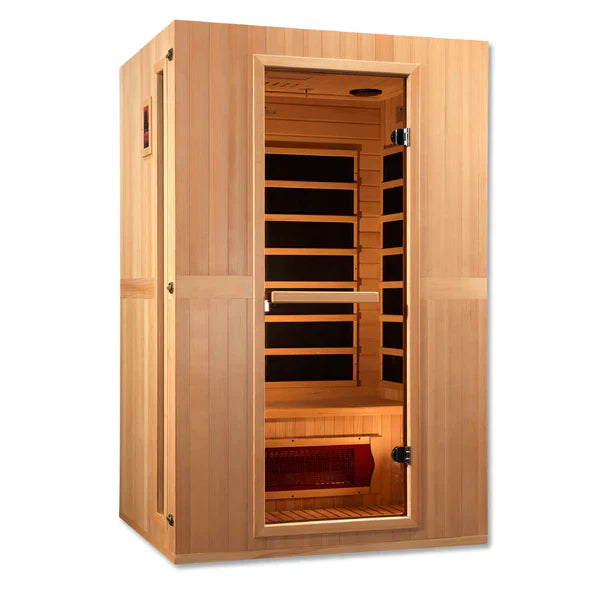 Maxxus Serenity Dual Tech 2 person Low EMF FAR Infrared Sauna (Natural Canadian Hemlock) INFRARED SAUNA Maxxus Saunas