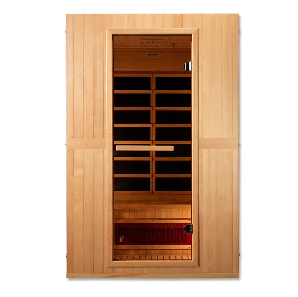 Maxxus Serenity Dual Tech 2 person Low EMF FAR Infrared Sauna (Natural Canadian Hemlock) INFRARED SAUNA Maxxus Saunas