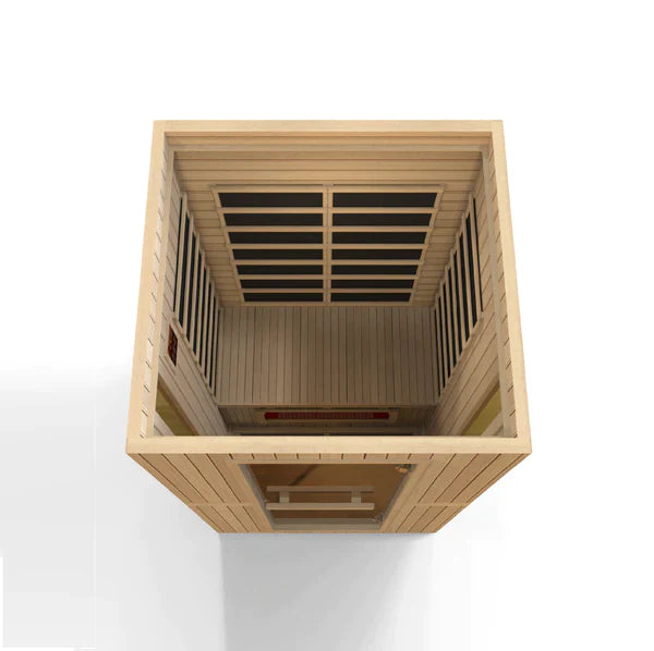 Maxxus Serenity Dual Tech 2 person Low EMF FAR Infrared Sauna (Natural Canadian Hemlock) INFRARED SAUNA Maxxus Saunas