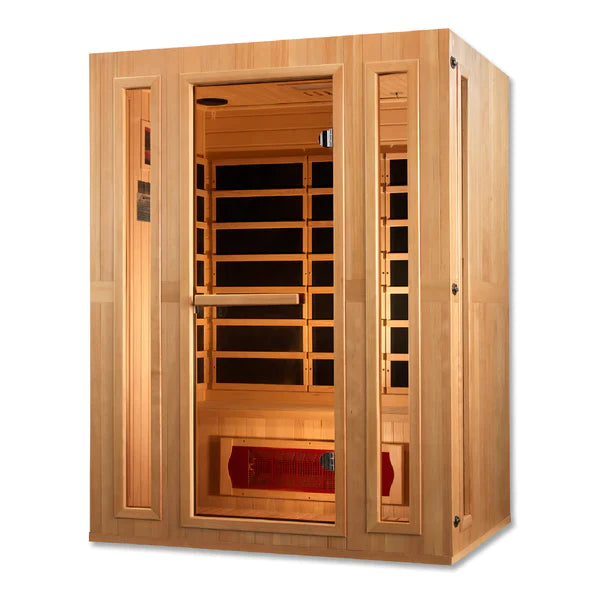 Maxxus Trinity Dual Tech 3 person Low EMF FAR Infrared Sauna (Natural Canadian Hemlock) INFRARED SAUNA Maxxus Saunas